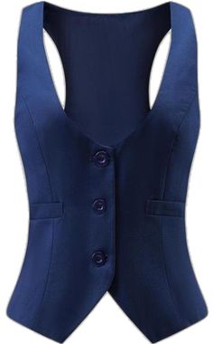 Blue Button-up Vest With Buttons, Blue Button-up Vest, Formal Blue Vest With Buttons, Blue Fitted Vest For Fall, Blue Button-up Vest With Button Closure, Fitted Blue Vest With Buttons, Elegant Blue Vest With Buttons, Blue Buttoned Vest For Fall, Tailored Blue Vest For Fall