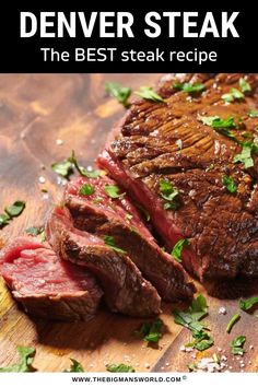 the best steak recipe is served on a cutting board