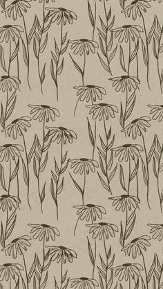 an image of a flower pattern on a wallpaper background in brown and beige colors