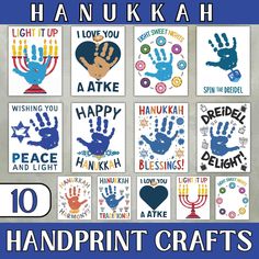 handprint crafts for hanukkah and hanukkah