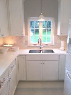 the kitchen is clean and ready for us to use in its new owner's home