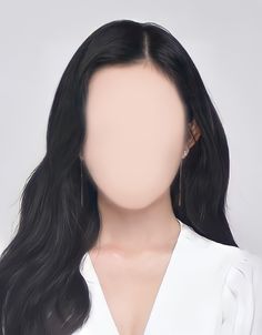 a woman's wig with long black hair