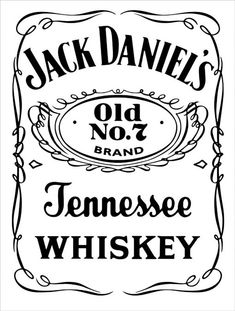 an old no 7 whiskey label with the words,'tennessee whiskey'in black and white