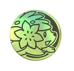 an image of a green and black flower design on a white background in a circular shape