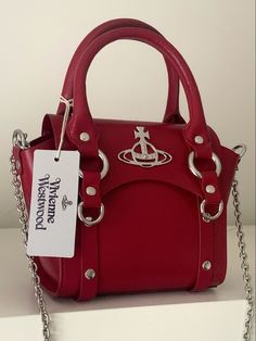 Vivienne Westwood red bag Vivienne Westwood Bags, Vivienne Westwood Jewellery, Goth Outfit, Cute Purses, Coach Swagger Bag, Mode Vintage