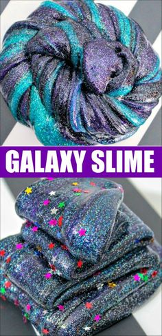 galaxy slime is an easy diy project for kids