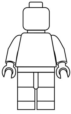 the outline of a lego man's face with hands and feet on his chest