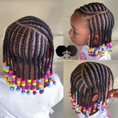 Kids Braids With Beads, Baby Hairstyle, Kids Style Hair, Kids Hairstyle