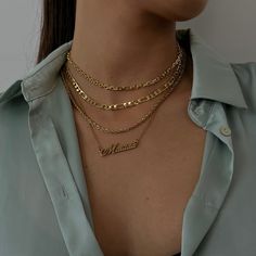 Custom/Personalized Nameplate Necklace– EVRYJEWELS Personalized Nameplate Necklace, Evry Jewels, Special Text, Nameplate Necklace, Trendy Necklaces, Belly Rings, Jewelry Inspo, Online Jewelry Store, Custom Necklace