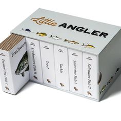 the little angleer book set is open to reveal an image of fish and other animals