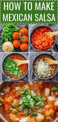 how to make mexican salsa in the slow cooker with pictures and text overlay