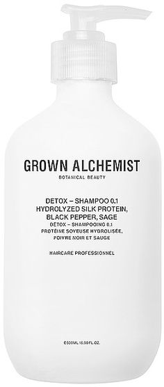 Grown Alchemist Detox Shampoo 0.1 Detox Shampoo, Grown Alchemist, Botanical Beauty, Clean Hair, Shampoo Bottle, Hair Care