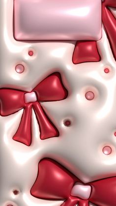 an abstract red and white background with bows