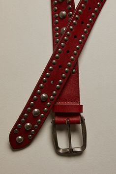 We The Free Sola Stud Belt Layerd Belts, Stud Belt, Summer Belt, Fall Closet, Boho Belts, Red Belt, Studded Belt, Heritage Fashion, Brown Belt