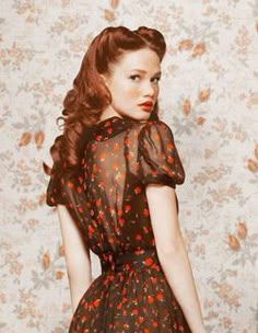 1940s Makeup, 1940s Hair, 50s Hairstyles, Pin Up Vintage, Dapper Day, Rockabilly Fashion, Moda Vintage