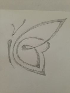 a pencil drawing of the letter p