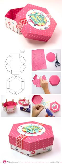 the instructions for how to make an origami box that looks like it has been cut