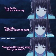 Anime Quotes Deep, Anime Fruits Basket, A Silent Voice, Fruits Basket