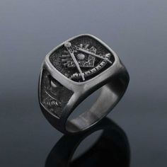 "❥ All of our cargoes are sent by express shipment. Cargoes can be delivered to Europe within 1-2 days after product preparation, to USA and Canada within 2-4 days, to Australia, Asian- Othe American countries and other regions within 3-5 days. Compass Embossed Masonic Ring, Sterling Silver Customized Masonic Ring, Personalized Masonic Ring, Silver Masonic Ring, Masonry Ring Compass Embossed Masonic Ring are the identifying accessory for a Freemason. Symbols that depict freemasons, master mason