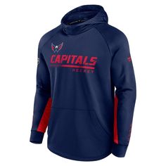 Ensure that your Washington Capitals loyalty will be seen by all, even when it gets cooler outside, by grabbing this Authentic Pro Locker Room raglan pullover from Fanatics Branded. This stunning hoodie features sleek Washington Capitals graphics across the chest, plus comfortable raglan sleeves and a front pouch pocket to keep your hands nice and warm while you're out and about. Rounded hem Front pouch pocket Scuba hood without drawstring Officially licensed Raglan sleeves Imported Brand: Fanat Winter Fan Apparel Sweatshirt With Moisture-wicking, Winter Moisture-wicking Sweatshirt Fan Apparel, Sports Hoodie With Team Name And Long Sleeves, Winter Fan Apparel Hoodie With Moisture-wicking, Moisture-wicking Long Sleeve Hoodie Fan Apparel, Moisture-wicking Long Sleeve Fan Hoodie, Moisture-wicking Hoodie For Fan Gear, Functional Tops For Winter Sports Events, Raglan Pullover