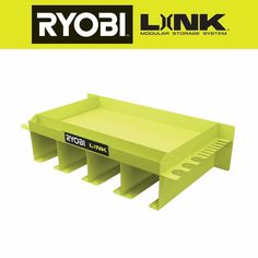 an image of a green plastic bin with the words ryobi link on it