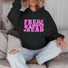 This hooded sweatshirt embodies the spirit of determination with its bold slogan "Free Karen Read" emblazoned across the front. The Karen Read Trial collection represents strength and resilience, making a powerful statement wherever you go. Elevate your wardrobe with this inspirational piece that sets you apart with its empowering message. This hoodie stands as a symbol of the unwavering pursuit of Justice for Officer John O'Keefe. Crafted with premium quality materials, it offers both comfort a Fan Apparel Hoodie Sweatshirt With Logo Print, Fan Apparel Hoodie Sweatshirt With Graphic Print, Relaxed Fit Hoodie With Letter Print Fan Apparel, Relaxed Fit Hoodie With Letter Print For Fans, O Keefe, Hard Work, Hoodie Sweatshirt, Hooded Sweatshirt, San Jose