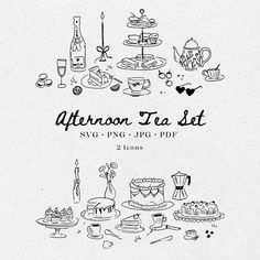 the afternoon tea set is ready to be eaten