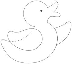 the outline of a rubber ducky for children's crafting and sewing projects