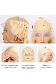 Blonde Lace Front Wigs Human Hair Pre Plucked 613 13x4 Lace Front Wig Human Hair 26 Inch Blonde Wig Human Hair 180 Density 613 HD Lace Frontal Wig Straight Glueless Wig Blonde Lace Front Wigs, Blonde Wig, Hd Lace, Lace Frontal, Black Women Hairstyles, Baby Hairstyles, Lace Front Wigs