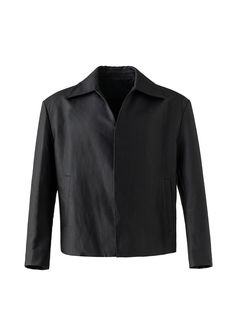 Chic Unisex Matte PU Leather Jacket is the ultimate fashion statement. This no-buckle classic jacket features a matte PU leather fabric, cropped waist, and oversized lapels for a loose, stylish fit. Ideal for both men and women, it's perfect for any look. Key Features: Classic matte PU leather Cropped waist with extended sleeves Loose fit with oversized lapels Unisex design Hand wash only Available Sizes: SIZE (CM) LENGTH SLEEVE CHEST SHOULDER SMALL 64 62.5 116 55.5 MEDIUM 66 63.5 122 57 LARGE 6 Workwear Leather Jacket With Padded Lapel Collar, Leather Jacket With Padded Lapel Collar For Work, Modern Spring Outerwear With Padded Collar, Business Leather Jacket With Padded Collar, Modern Leather Jacket With Padded Collar, Classic Spring Biker Jacket For Business, Biker Jacket With Lapel Collar For Workwear In Spring, Lapel Collar Biker Jacket For Spring Workwear, Spring Biker Jacket With Lapel Collar For Work