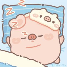 a cartoon character sleeping in bed with his eyes closed