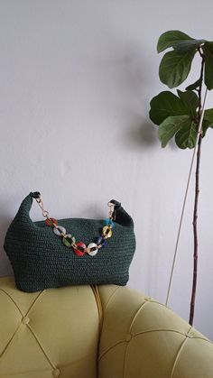 Handmade Multicolor Crochet Bag As Gift, Handmade Green Crochet Vacation Bag, Handmade Green Crochet Bag For Vacation, Green Crochet Bag As Gift, Green Crochet Bag As A Gift, Green Crochet Shoulder Bag As Gift, Green Crochet Bag Perfect For Gifting, Green Crochet Bag Ideal For Gift, Green Hand-knitted Crochet Yarn Bag