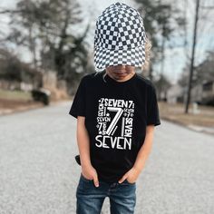 Seven Birthday Shirt, Seven Years Old T-Shirt, In My Seven Year Old Era Tee, 7th Birthday Shirts, Seven Birthday Party T-Shirt, Birthday Boy 🕕Production Time 1 business day🕕   ---𝗛𝗢𝗪 𝗧𝗢 𝗢𝗥𝗗𝗘𝗥  ⬅️ * Please review all the information provided in the description and listing images. * Select the shirt type and size using the drop-down menu. * Select the color of the shirt using the following drop-down menu.  *Your shirts will be ready to ship in 1-2 Business Days.  *Please message me if you have a rush order and need your shirts quickly. ---MATERIAL-- * The unisex t-shirts are true-to-size shirts. Shirts are a relaxed fit so it is suggested for women can order one size smaller for a further slim fit. *Solid colors are %100 cottons. * Taped shoulder-to-shoulder * Pre-shrunk * Sweats Seven Birthday Shirt, Funny Toddler Shirt, But Did You Die, Skeleton Hand, Old T Shirts, Boy Tees, Wild Child, Jesus Shirts, 7th Birthday