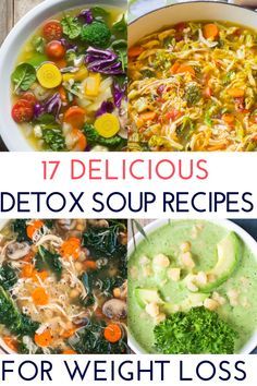 Detox Soup Recipes, Clean Eating Pizza, Resep Vegan, Clean Eating Soup Recipes, Clean Eating Detox, Clean Eating Soup, Fat Burning Soup, Clean Eating Vegan, Fat Flush