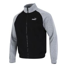 PUMA Casual Jacket 'Black' 674642-01 Black Track Jacket For Fall Outdoor, Black Sports Outerwear For Fall, Fall Sports Black Outerwear, Fall Black Sports Outerwear, Black Outerwear For Sports In Fall, Black Track Jacket With Ribbed Cuffs, Black Track Jacket With Ribbed Cuffs For Winter, Black Winter Track Jacket With Ribbed Cuffs, Classic Winter Track Jacket For Sports