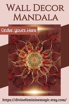 the front cover of wall decor mandala