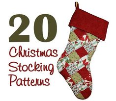 a christmas stocking with the words 20 christmas stockings