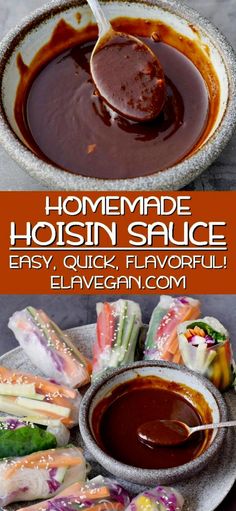 Hoisin Sauce Recipe, Homemade Hoisin Sauce, Recipe Easy Quick, Yum Yum Sauce, Asian Sauce, Vegan Sauces, Yumeko Jabami, Hoisin Sauce