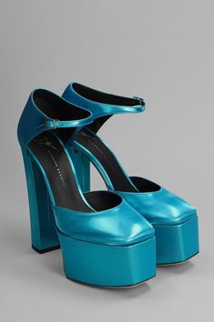 Bebe Sandals in cyan leather, pointed toe, ankle strap, heel 155 mm, plateau 5cm, leather sole, Made in Italy, 100% leather | Giuseppe Zanotti Women's Bebe Sandals in Cyan Leather in Light Blue | SS23 Cyan Clothes, Giuseppe Zanotti Heels, Funky Outfits, Italian Shoes, Sneaker Wedge, Jeans Jumpsuit, Yoga Wear, Bridal Shoes, Manolo Blahnik