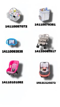 the baby car seat has different types of seats