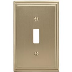 an image of a light switch plate on a white background with the cover off and two buttons