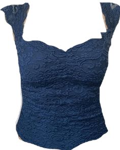 Fitted Chic Lace Top, Fitted Lace Top In Chic Style, Fitted Scoop Neck Blouse For Spring, Elegant Fitted Scoop Neck Tops, Fitted Blue Lace Top For Summer, Fitted Lace V-neck Crop Top, Fitted Scoop Neck Blouse For Summer, Summer Fitted Scoop Neck Blouse, Elegant Scoop Neck Top For Party