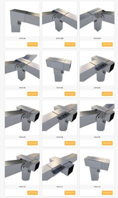 several different types of metal brackets