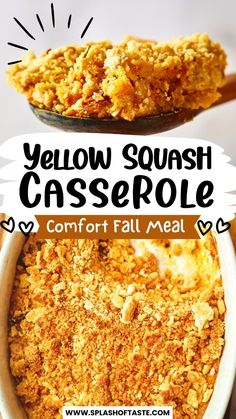 yellow squash casserole is an easy comfort fall meal