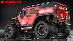 Rescue auto vehicle for extreme offroad Serch&Rescue, RESCUER is a 1:16 scale model for 3DSets.com by designer Cristian Vlad who is also the author of Ghe-O Rescue &Ghe-O Rescue 6x6 Firefighter Equipment, Bmw Concept, Civil Services, Fire Fighters, Police Car, Boat Design