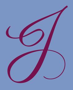 the letter g in purple is shown on a blue background with an elegant font that has been