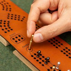 Walnut Studiolo Travel Games Deluxe Travel Cribbage Board Deluxe Travel Cribbage Board Playing Card Storage, Travel Cribbage Board, Cribbage Pegs, Cribbage Board, Travel Games, Card Storage, Playing Card, Personalized Leather, Travel Gifts