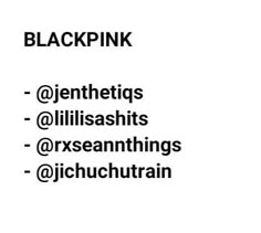 the words blackpink are written in different font styles and colors, including white