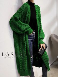 Lasaky - Classic Urban Loose Fit Long Sleeve Sweater Cardigan Loose Cardigan, Gilet Long, Cardigan Casual, Cardigan Outfits, Sleeves Clothing, Chic Sweaters, Casual Cardigans, Cardigan Long, Inspiration Mode