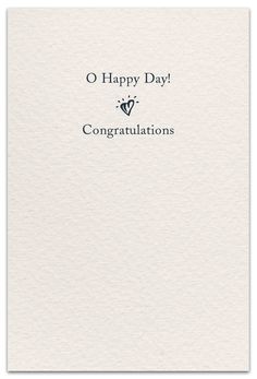 a white card with the words congratulations written on it